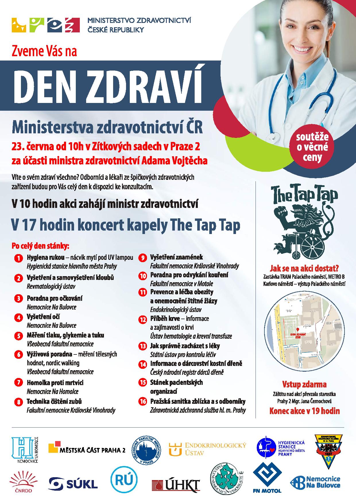 Program: Den zdraví 23. června